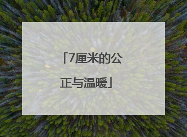 7厘米的公正与温暖